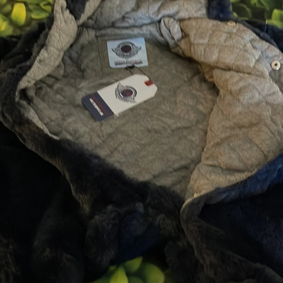 URBAN Republic Faux Fur Pram in Navy, 9 mos., NWT - Picture 8 of 8